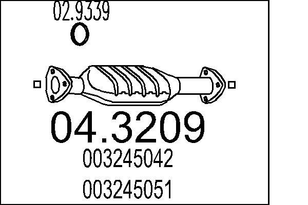 MTS Catalytic converter Article number: 04.3209 cheaply