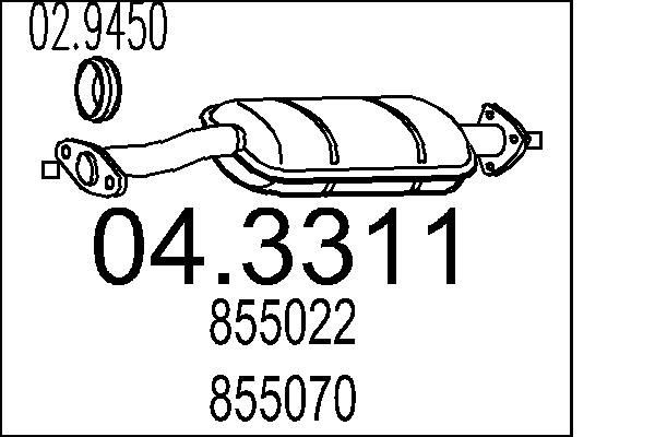 MTS Catalizzatore Numero articolo: 04.3311 poco costoso
