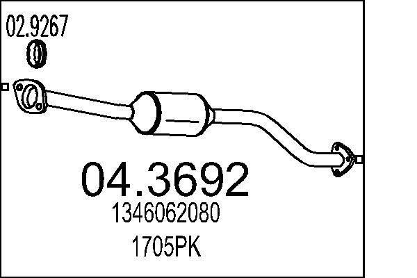 MTS Catalytic converter Article number: 04.3692 cheaply