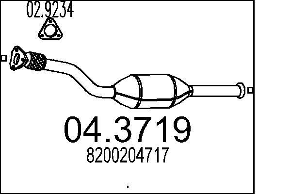 MTS Catalytic converter Article number: 04.3719 cheaply