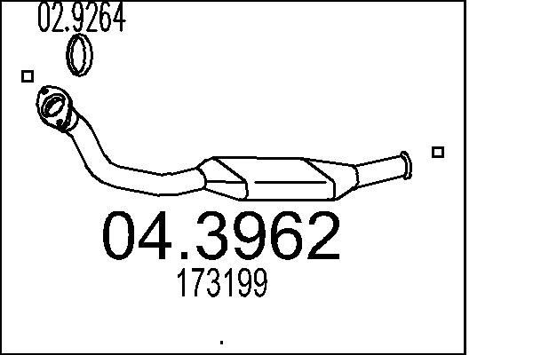 MTS Catalytic converter Article number: 04.3962 cheaply