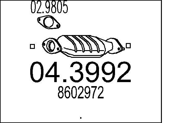 MTS Catalytic converter Article number: 04.3992 cheaply