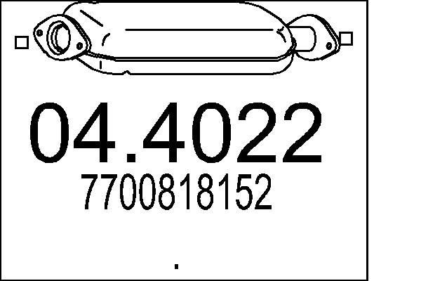 MTS Catalytic converter Article number: 04.4022 cheaply