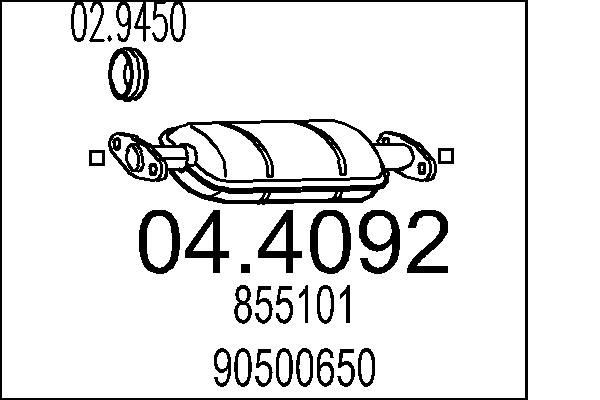 MTS Catalytic converter Article number: 04.4092 cheaply