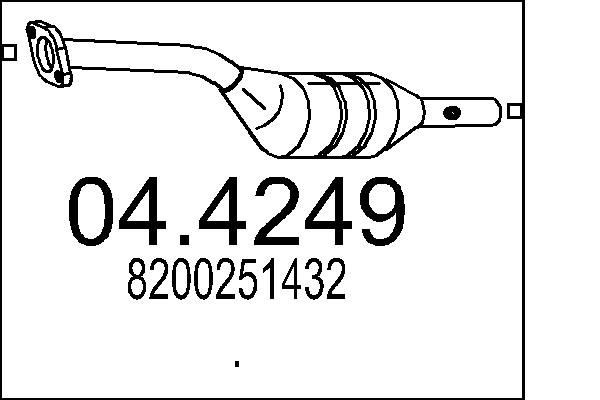 MTS Catalytic converter Article number: 04.4249 cheaply