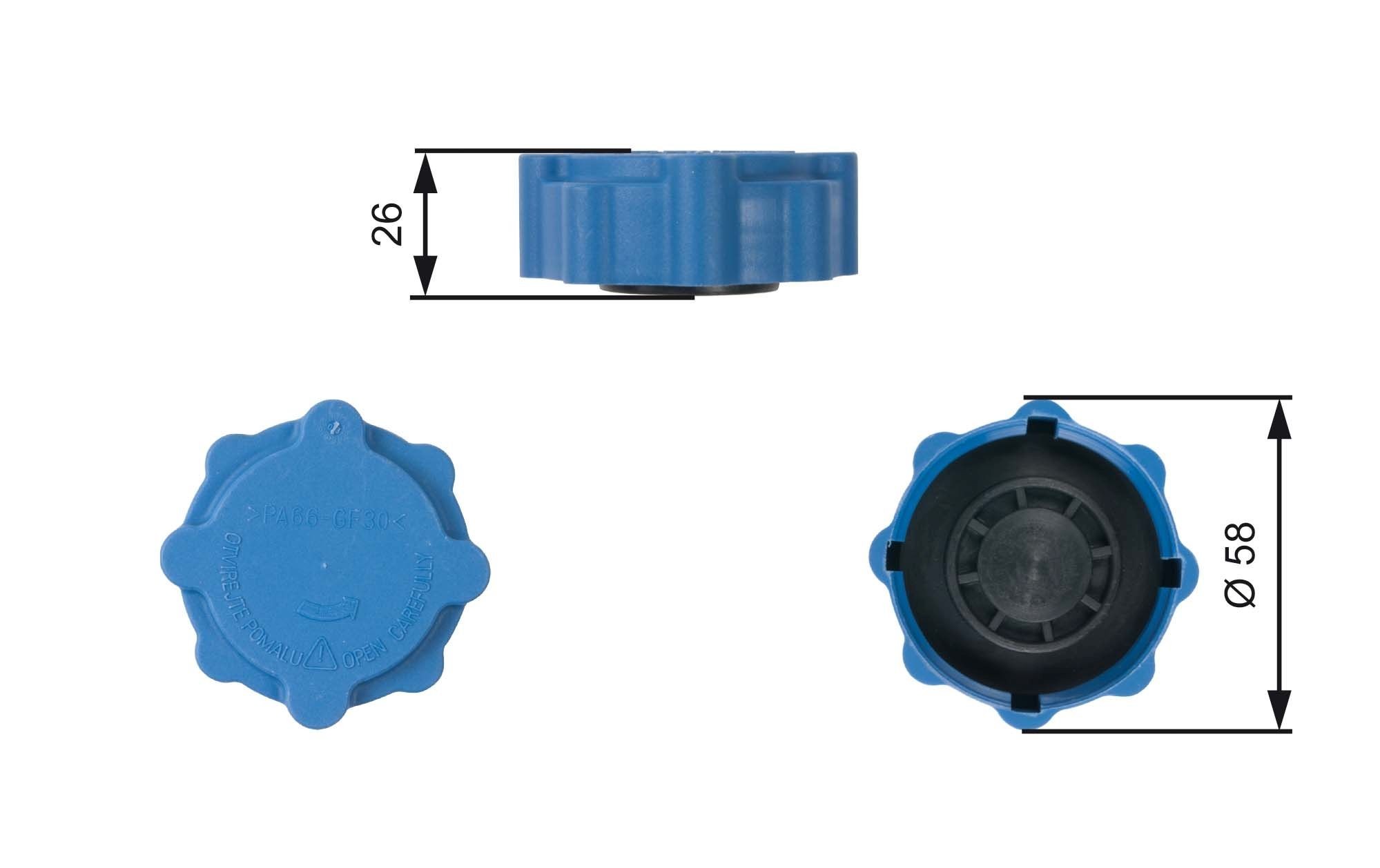 GATES Expansion tank cap Article number: RC214 cheaply