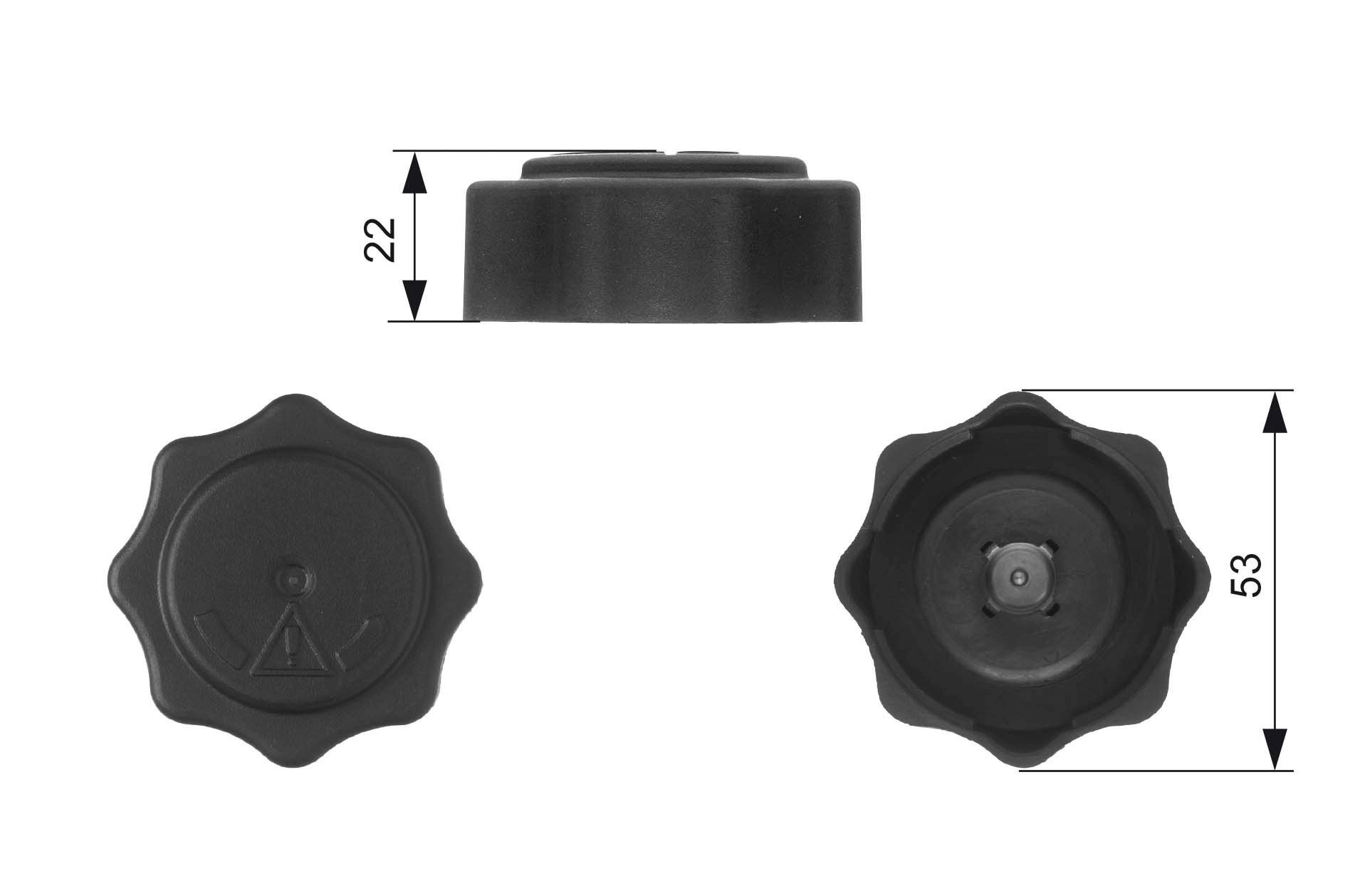 GATES Expansion tank cap Article number: RC229 cheaply