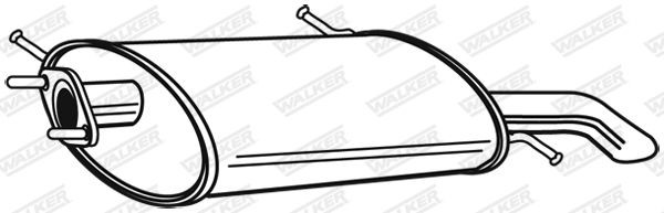 WALKER Rear silencer Article number: 22550 cheaply