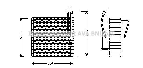 PRASCO Air conditioning evaporator Article number: JEV009 cheaply