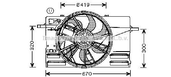 PRASCO Fan, radiator Article number: VO7508 cheaply