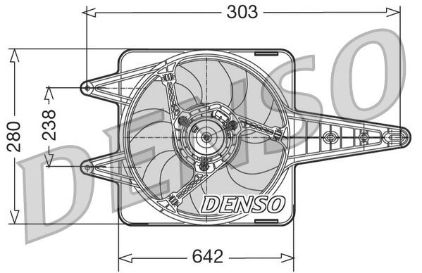 DENSO Fan, radiator Article number: DER09029 cheaply