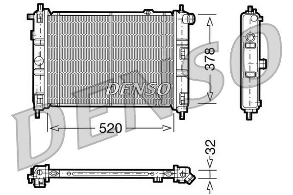 DENSO Radiaator, mootorijahutus Artikli number: DRM20030 soodsalt