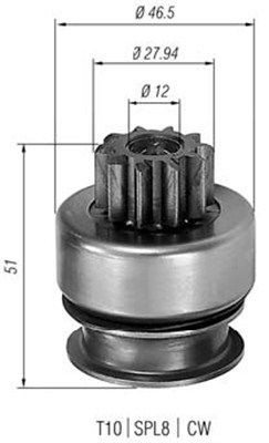 MAGNETI MARELLI 940113020178 Pinion, starter GRAND CHEROKEE 4.0 4x4 190 PS Petrol 2005