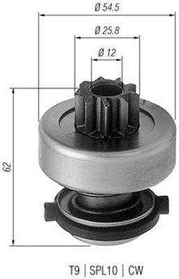 MAGNETI MARELLI 940113020192 Pinion, starter LT 2.4 D 75 PS Diesel 1996