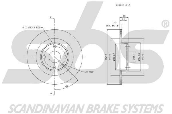 sbs Brake hose Article number: 1330853624 cheaply