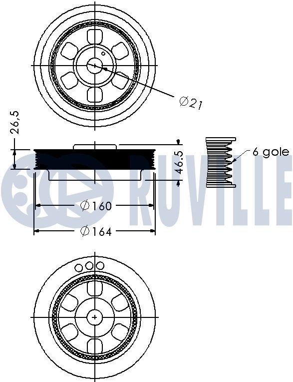 RUVILLE Gear, camshaft Article number: 3451053 cheaply