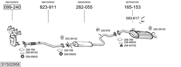 BOSAL Exhaust Pipe Article number: 839-315 cheaply
