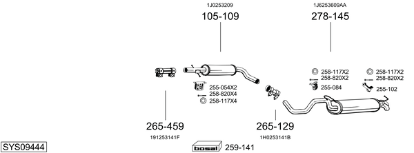 BOSAL Exhaust Pipe Article number: 880-961 cheaply