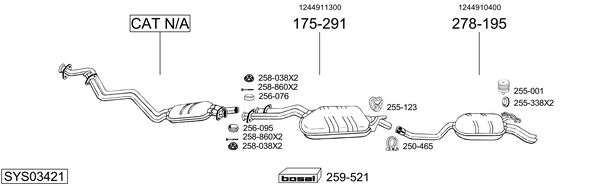 BOSAL Exhaust Pipe Article number: 937-965 cheaply