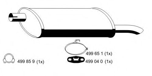 ERNST Rear silencer Article number: 032049 cheaply