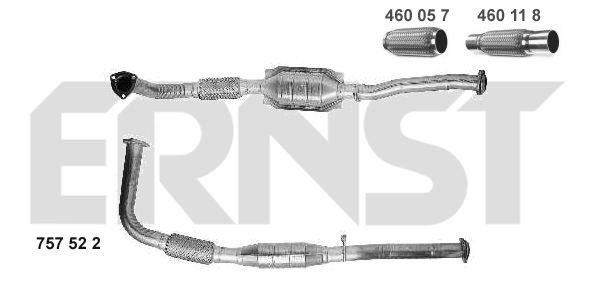 ERNST Catalytic converter Article number: 757522 cheaply