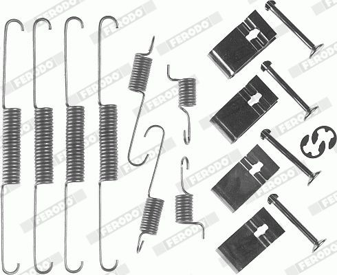FERODO FBA37 Accessory Kit, brake shoes 626 2.0 D (GC10F1) 63 PS Diesel 1987
