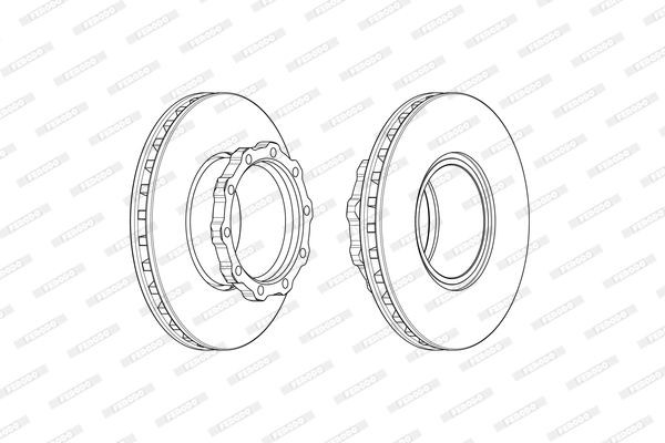 FERODO Brake disc Article number: DDF042-1 cheaply