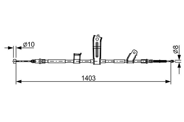 BOSCH Hand brake cable Article number: 1 987 482 522 cheaply