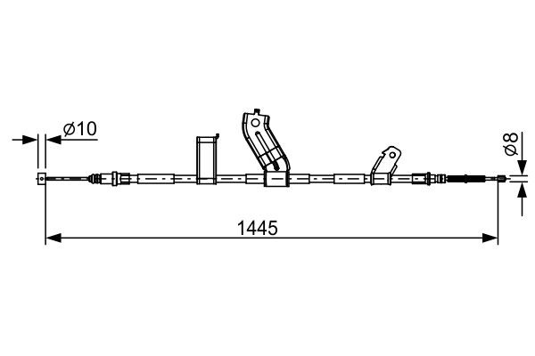 BOSCH Hand brake cable Article number: 1 987 482 523 cheaply