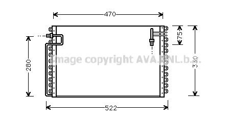 PRASCO Air conditioning condenser Article number: OL5210 cheaply