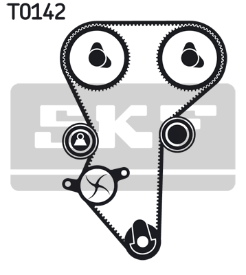 SKF Water pump and timing belt kit Article number: VKMC 03216 cheaply