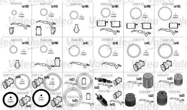 VALEO O-rings rep.sæt Varenummer: 509194 billige