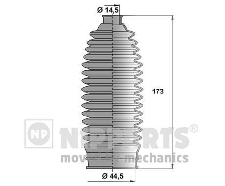 NIPPARTS Gofruotoji membrana, vairavimas prekės numeris: N2847014 nebrangu