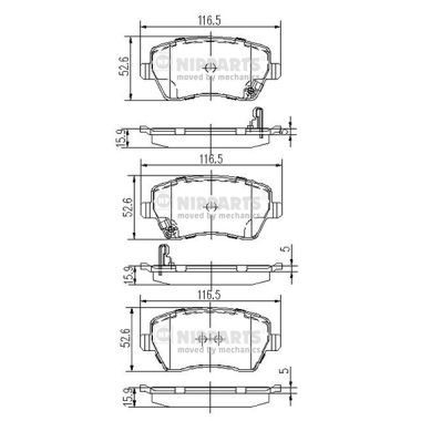 NIPPARTS Brake pad set Article number: J3608026 cheaply