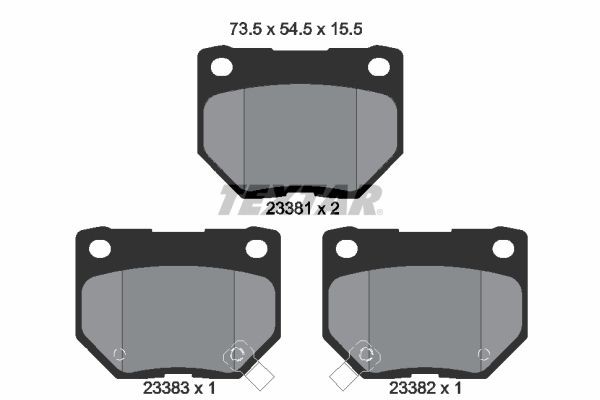 TEXTAR Bremseklosser artikkelnummer: 2338101 billig
