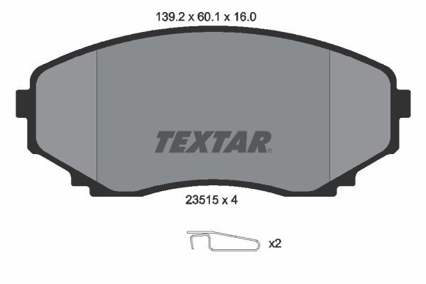TEXTAR Piduriklotsid Artikli number: 2351501 soodsalt