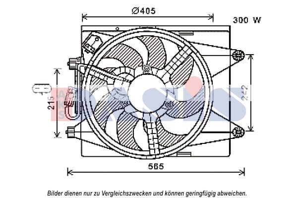 AKS DASIS Fan, radiator Article number: 018014N cheaply