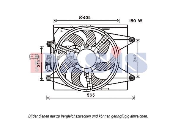 AKS DASIS Fan, radiator Article number: 018015N cheaply