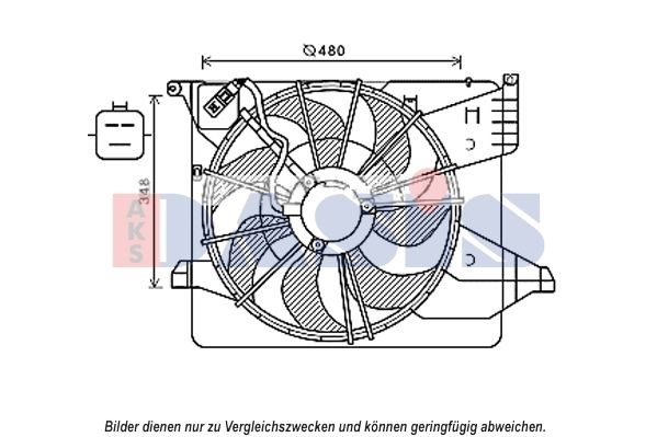 AKS DASIS Fan, radiator Article number: 568056N cheaply