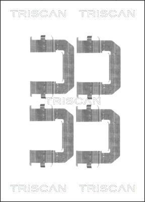 TRISCAN 8105 241609 Lisakomplekt, ketaspiduriklotsid INSIGNIA 2.0 Biturbo CDTI 4x4 (47) 195 HP Diisel 2017