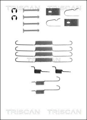 TRISCAN 8105 502501 Accessory Kit, brake shoes 626 2.0 D (GC10F1) 63 PS Diesel 1987