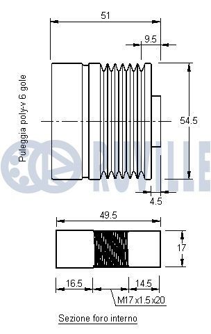 RUVILLE Water pump Article number: 69001 cheaply