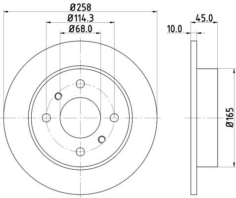 MINTEX Brake disc Article number: MDC1006 cheaply
