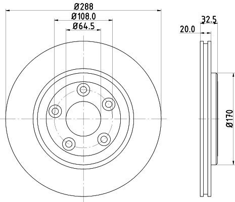 MINTEX Brake disc Article number: MDC1372 cheaply