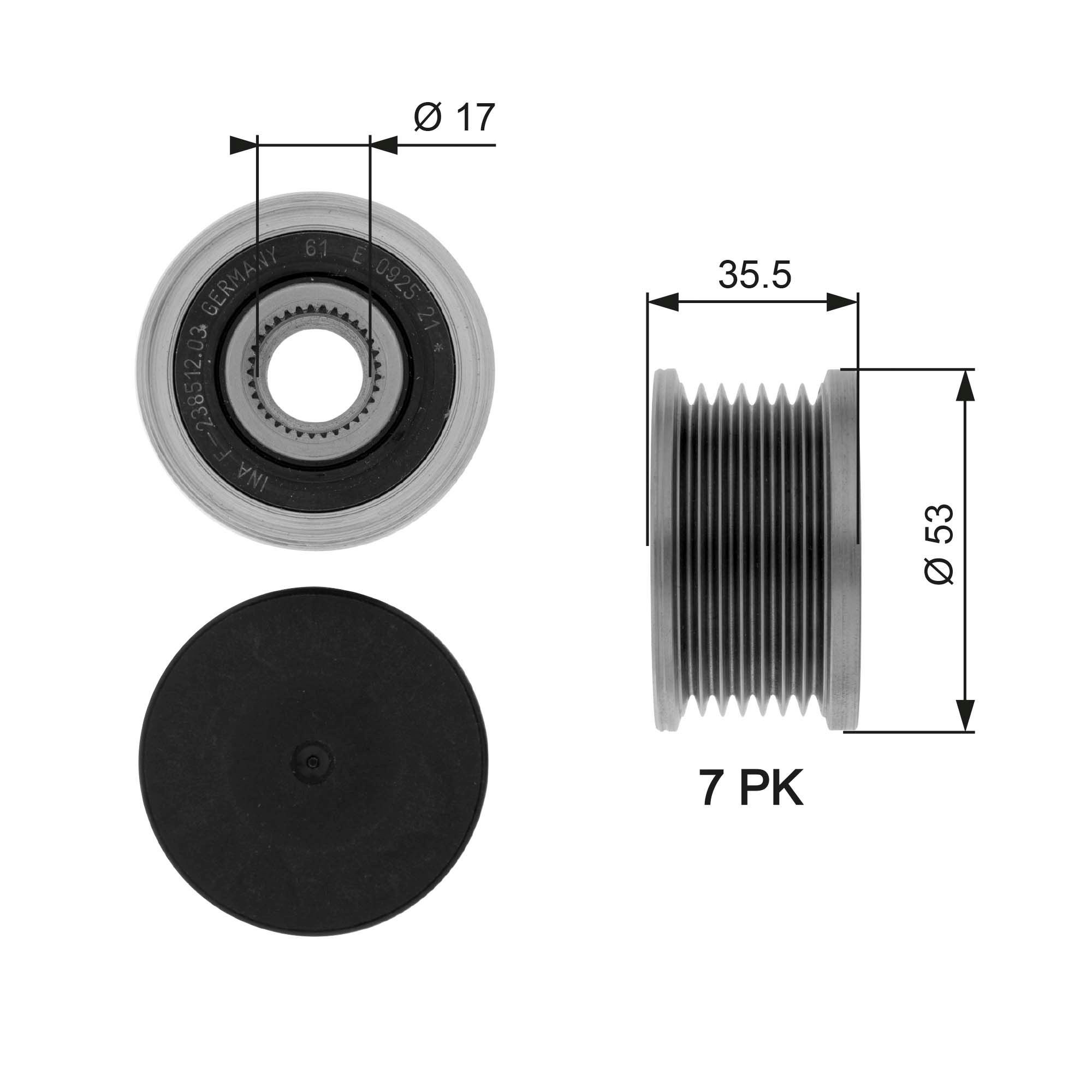 GATES Alternator Freewheel Clutch Article number: OAP7110 cheaply