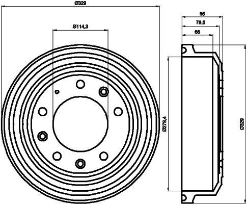TEXTAR Brake drum Article number: 94021800 cheaply