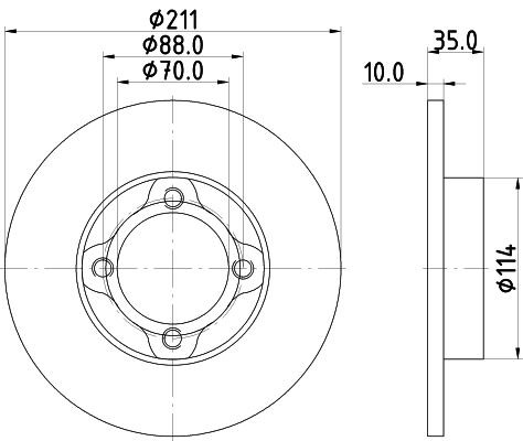 MINTEX Brake disc Article number: MDC1102 cheaply