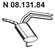 EBERSPÄCHER Rear silencer Article number: 08.131.84 cheaply
