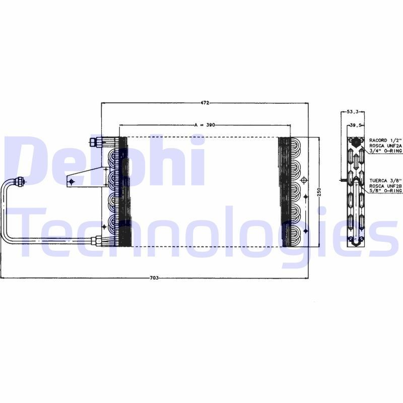 DELPHI Air conditioning condenser Article number: TSP0225156 cheaply