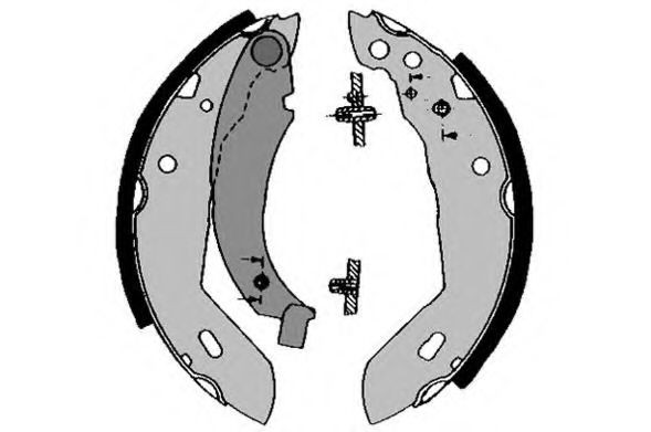 RAICAM Brake Shoe Set Article number: 2448 cheaply